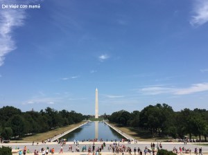 Vista desde Monumento a Lincoln hacia Obelisco y Capitolio