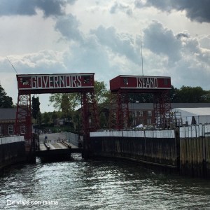 Llegando a Governor's Island